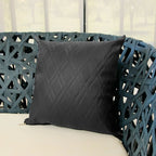 Almofada Beniq Decorativa 45x45 Pvc Impermeável Grafite Enchimento Poliéster Matelada