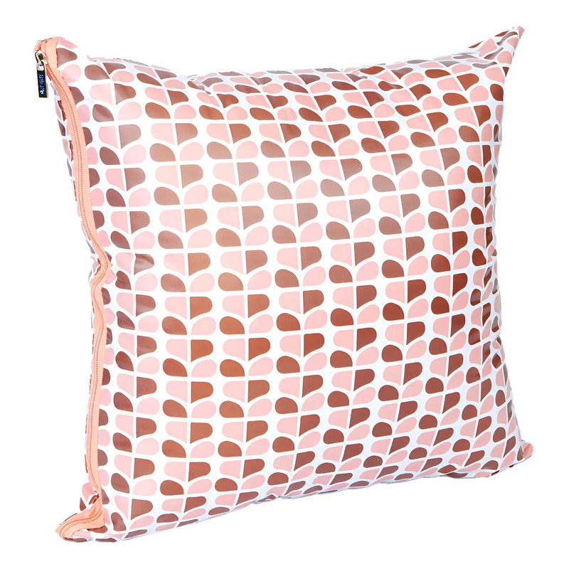 Capa De Almofada Impermeavel Decorativa Externa  Cor  Rosê Beniq Rosê Estampado