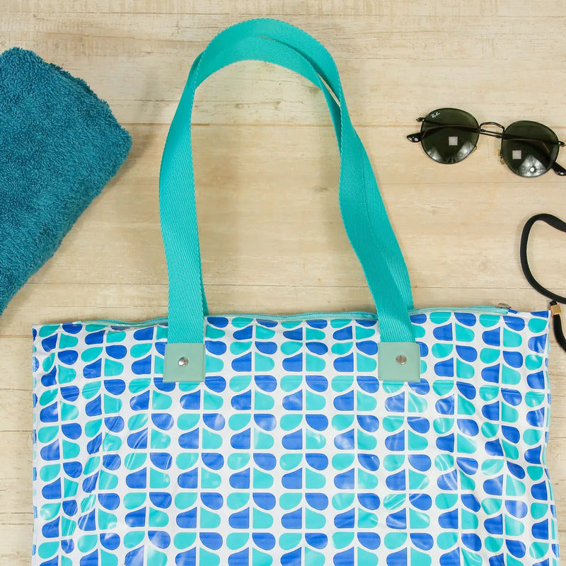 Bolsa Tote Beniq 008.05.31 Azul Listras
