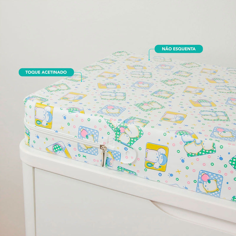 Trocador De Fraldas Bebê Para Cômoda Plus Impermeável Urso Urso