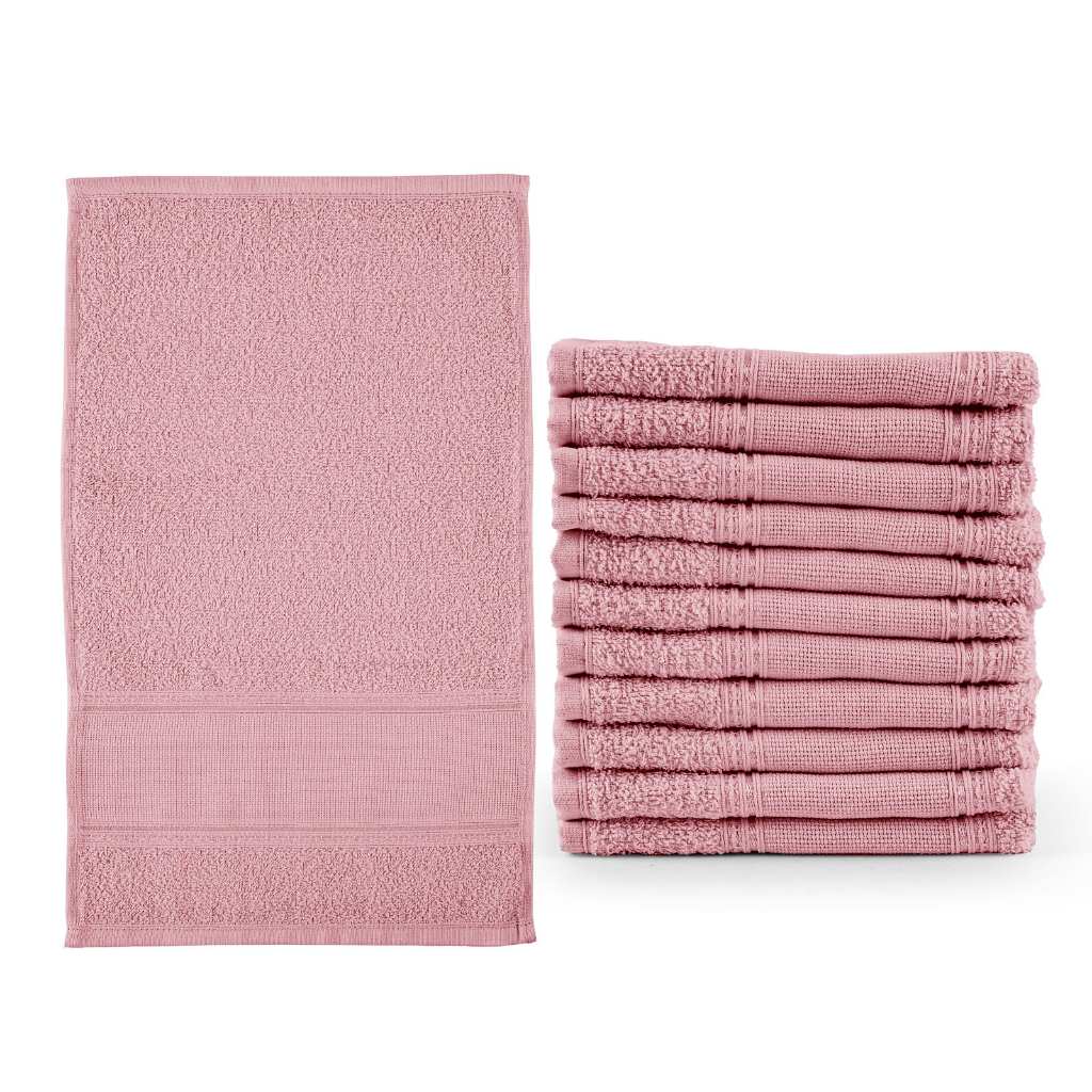 Kit 12 Pçs Toalha de Lavabo Social de 30cm X 50cm Material e Composição: 100% Algodão gramatura 310 g/m²