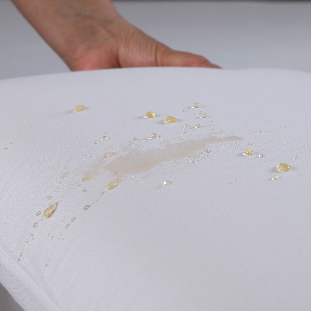 Capa Protetora Impermeável Para Travesseiro 1 Peça 70cm X 50cm 100% Algodão Percal 180 Fios Com Zíper Branco