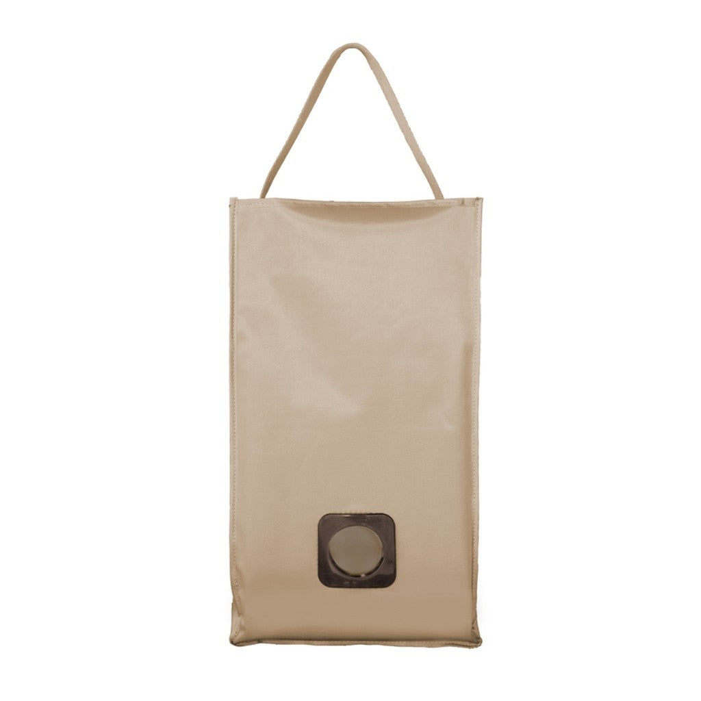 Puxa Saco Porta Sacolas Moderno De Pendurar Organizador De Sacos E Sacolas Premium - Caqui