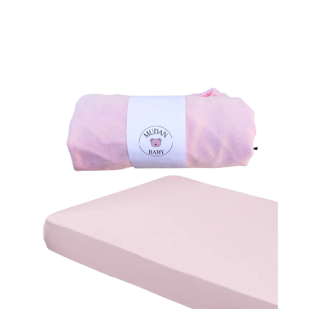 Lençol Avulso Malha Liso com Elástico Berço Americano Malha Hipoalergenico 160x98x12cm