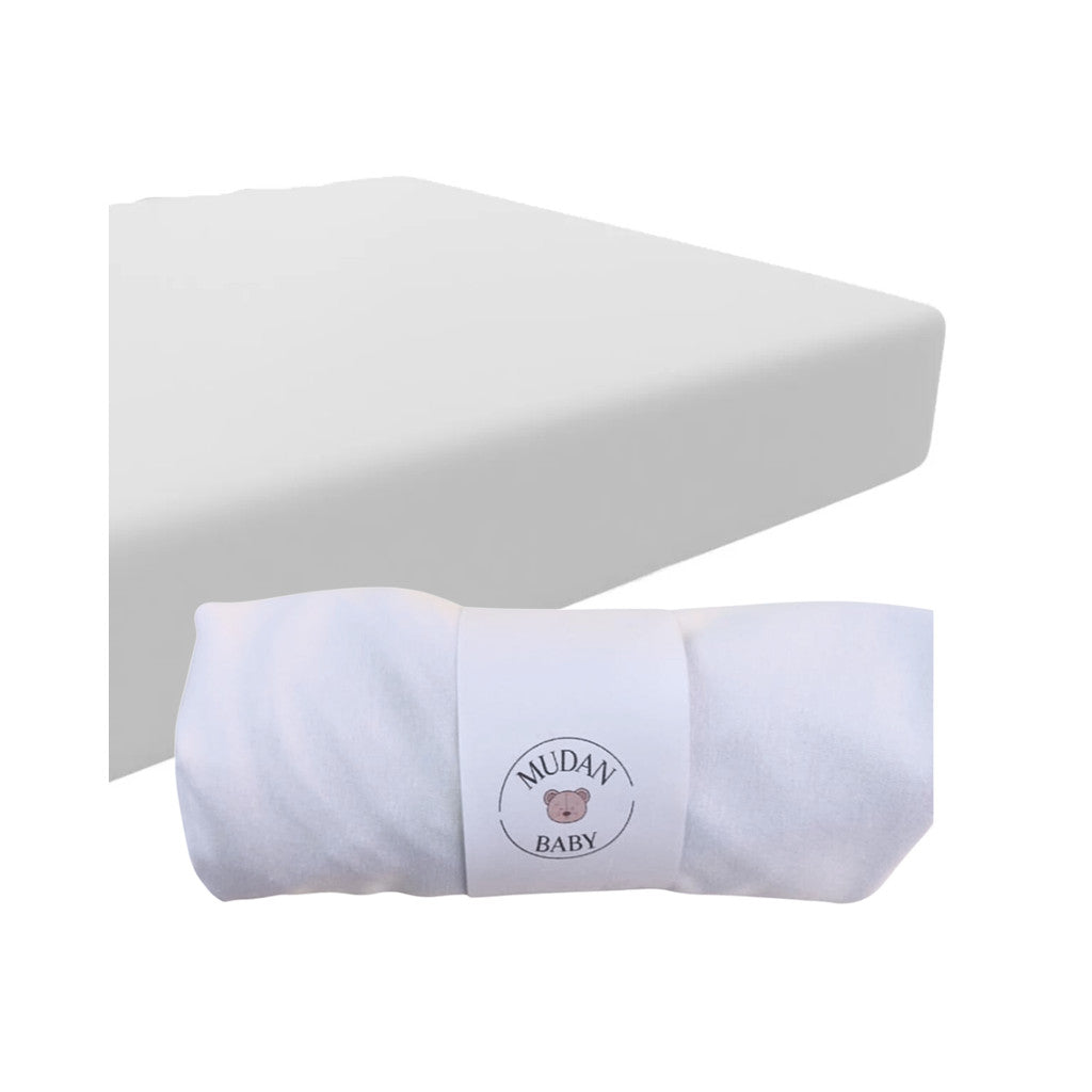 Lençol Avulso Malha Liso com Elástico Berço Americano Malha Hipoalergenico 160x98x12cm