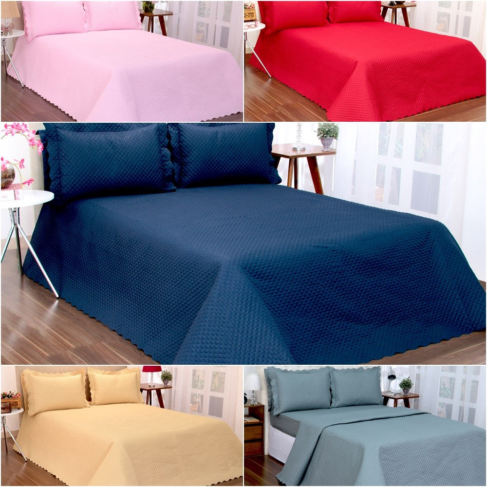 Kit 3 Pçs Cobre Leito Casal Queen Classic
