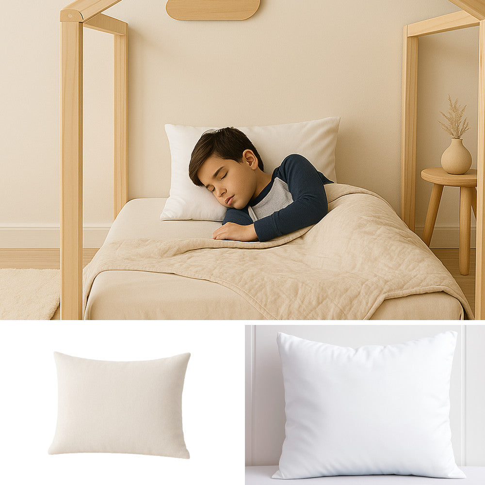 Kit 6 Pçs Travesseiro Infantil Mini Cama Soninho Hipercal 200 Fios 40x50cm Silicone Hipoalergênico Macio