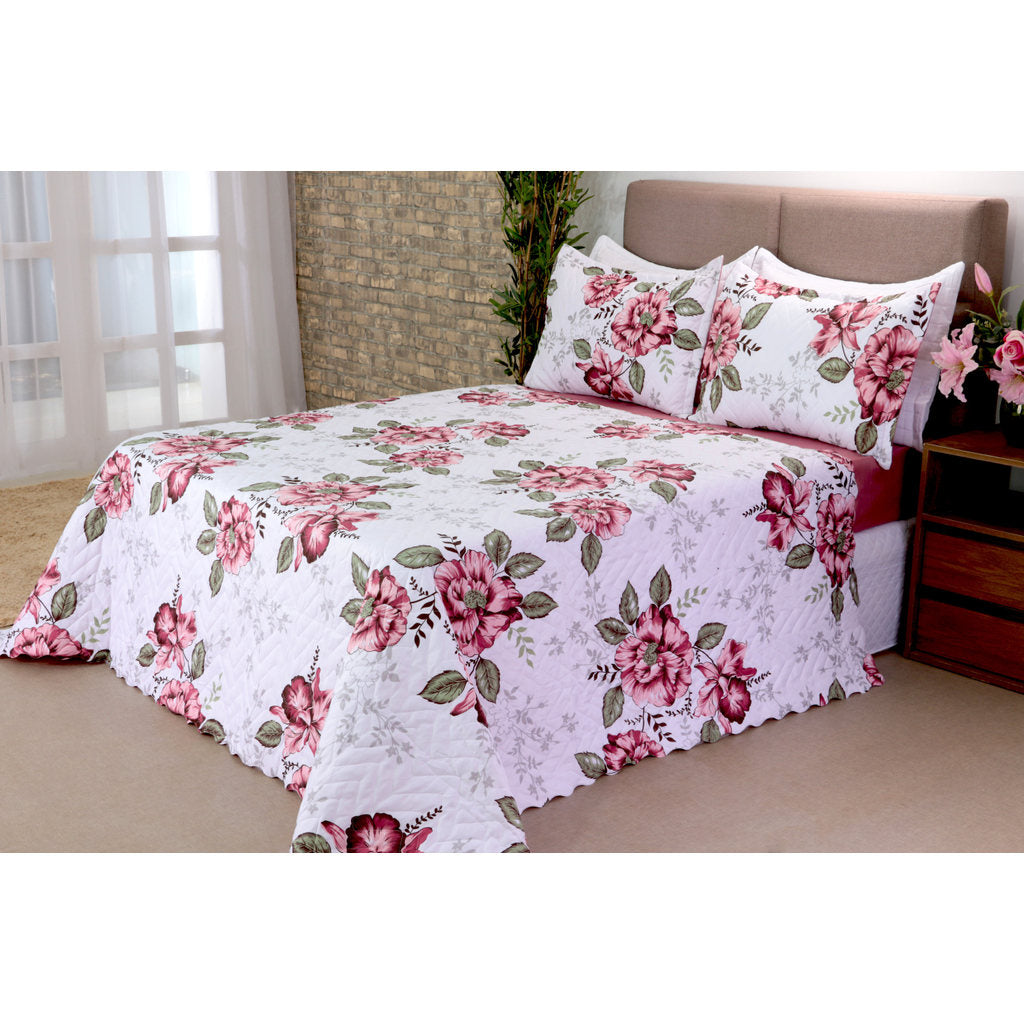 Kit 3 Pçs Cobre Leito Casal Queen Bouti Garden