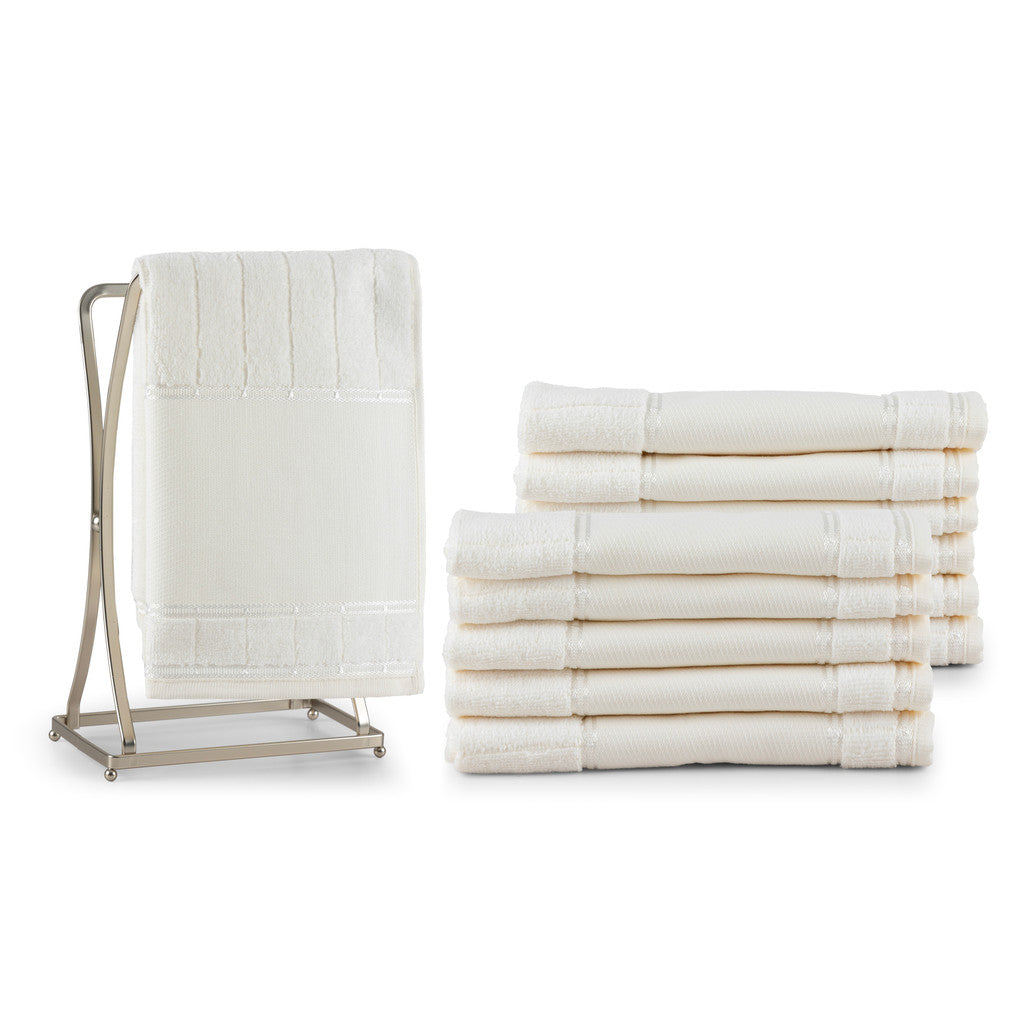 Kit 12 Pçs Toalha de Lavabo Bellarte Social 100% Algodão e Gramatura 420 g/m² 30x50cm
