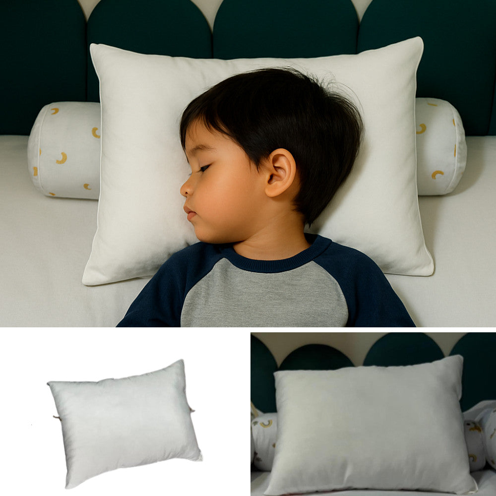 Kit 6 Pçs Travesseiro Bebê Berço e Carrinho Soninho Hipercal 200 Fios 30x40cm Silicone Hipoalergênico Macio Cor Branco