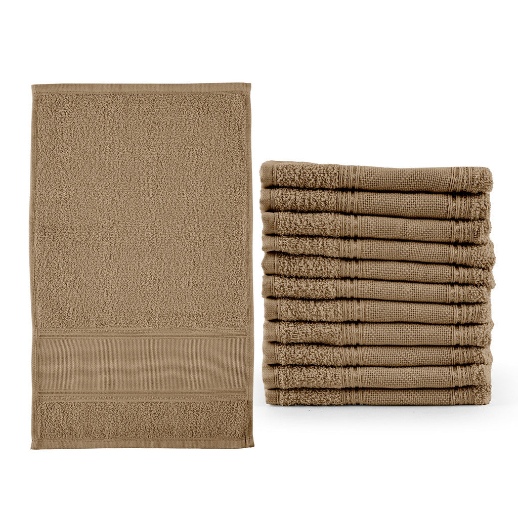 Kit 12 Pçs Toalha de Lavabo Social de 30cm X 50cm Material e Composição: 100% Algodão gramatura 310 g/m²