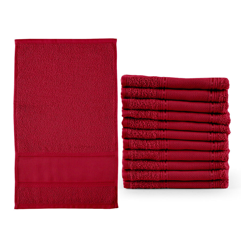 Kit 12 Pçs Toalha de Lavabo Social de 30cm X 50cm Material e Composição: 100% Algodão gramatura 310 g/m²